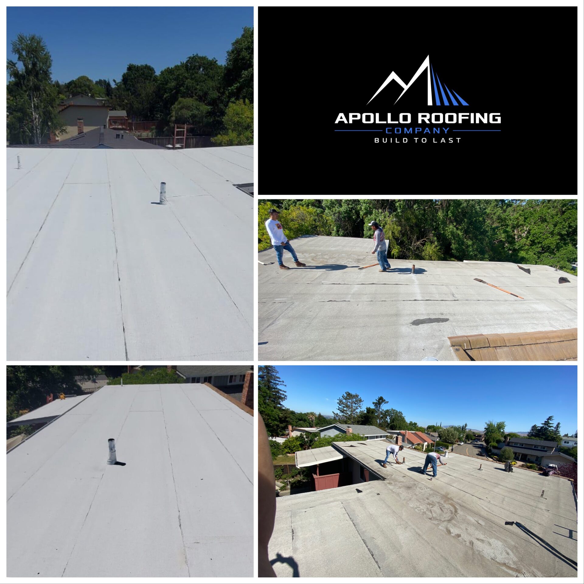 flat roof replacement before and after