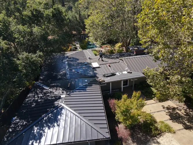 Metal roof replaced by Apollo Roofing in San Francisco