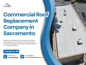 Commercial roof replacement cost factors in Sacramento explained by Apollo Roofing Company