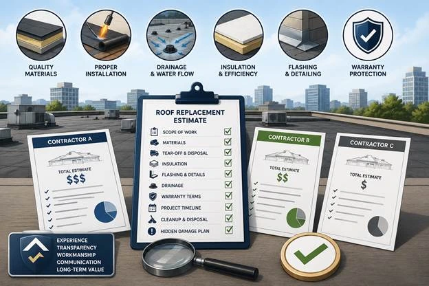 How to Compare Commercial Roof Replacement Estimates
