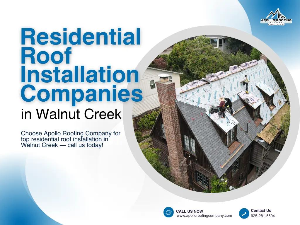 Roofers installing shingles on a residential home in Walnut Creek during late summer