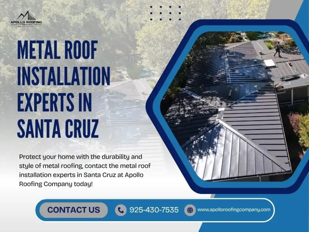 Expert metal roof installation in Santa Cruz providing durable and stylish protection for homes