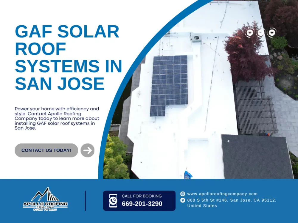 GAF solar roof system installed on a modern home in San Jose