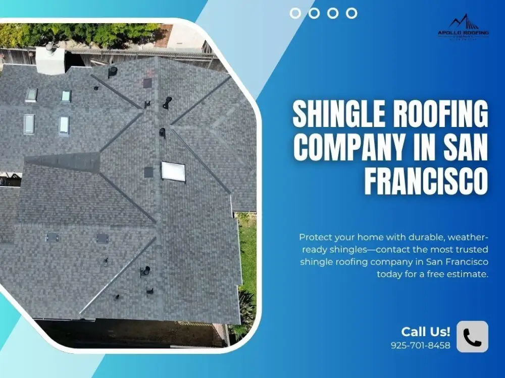 Roof completed by professional shingle roofing company in San Francisco