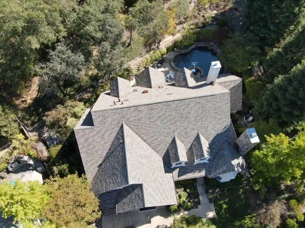 Roofing shingles installation by Apollo Roofing Company in Santa Cruz