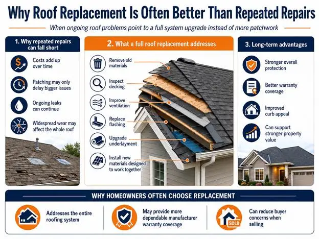 Why Roof Replacement Is Often Better Than Repeated Repairs