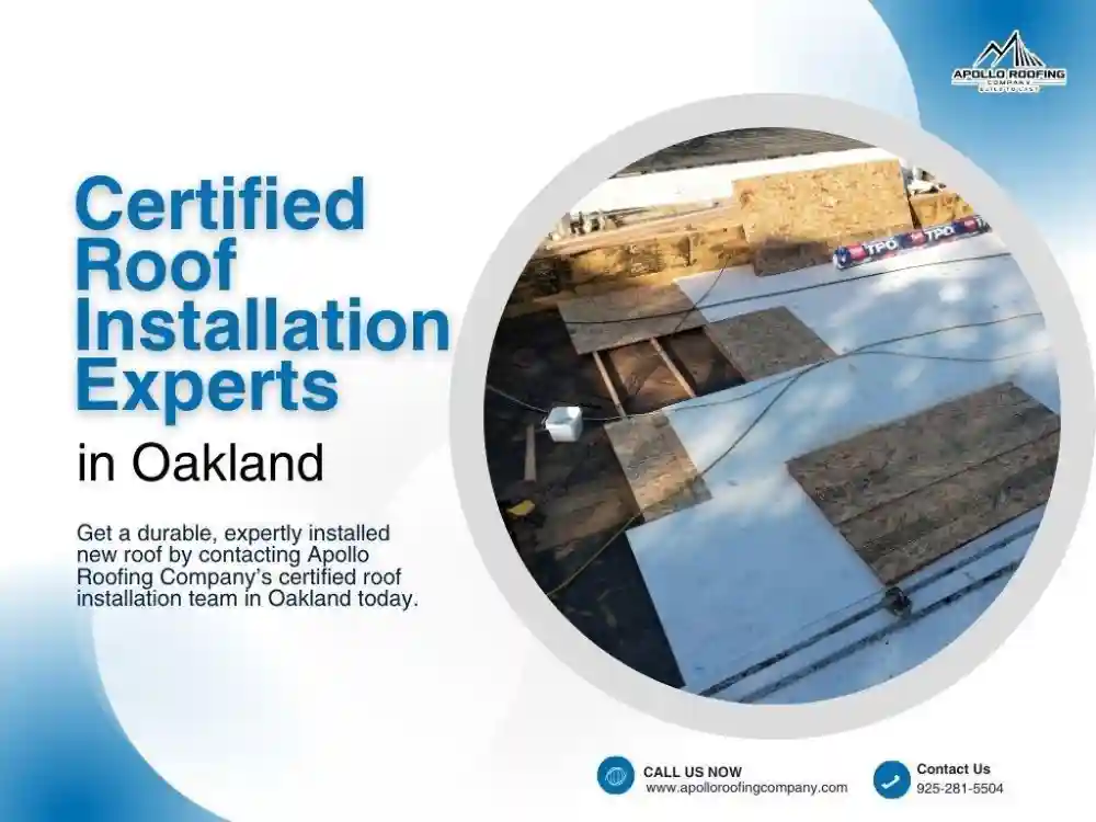 Roof replacement work with exposed decking and new material installation