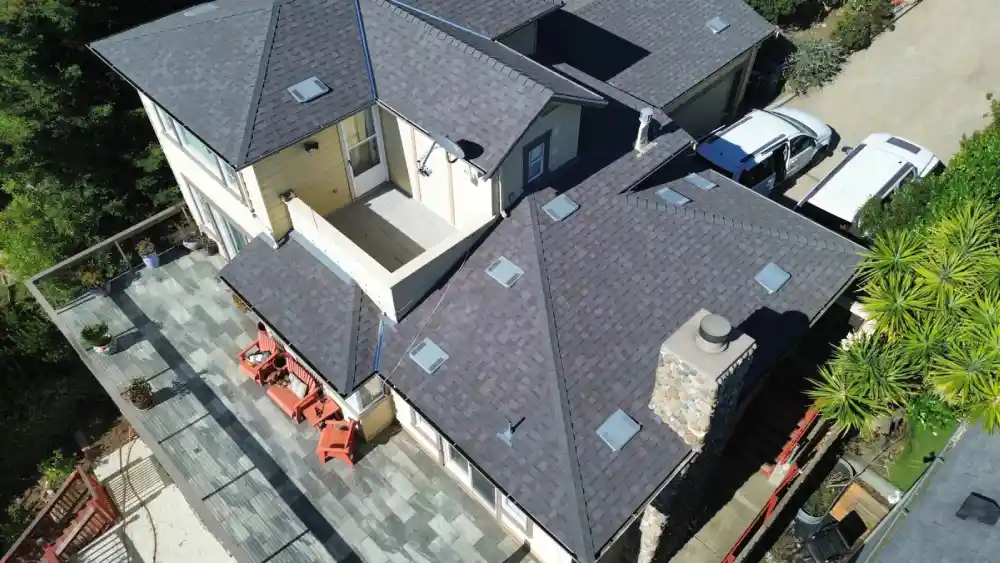 High quality asphalt shingle roof installed by licensed Sacramento roofers
