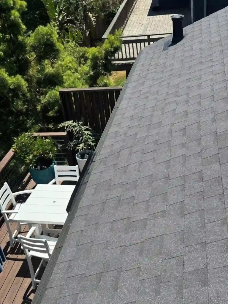Professional roof inspection detecting UV-related material wear