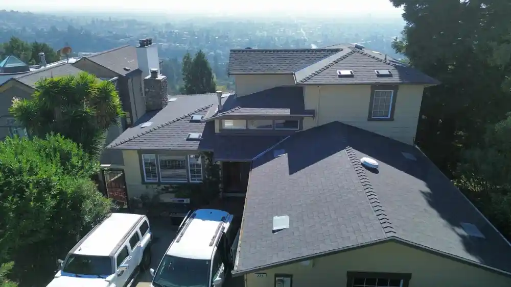 Sacramento hillside home roof used for replacement cost comparison