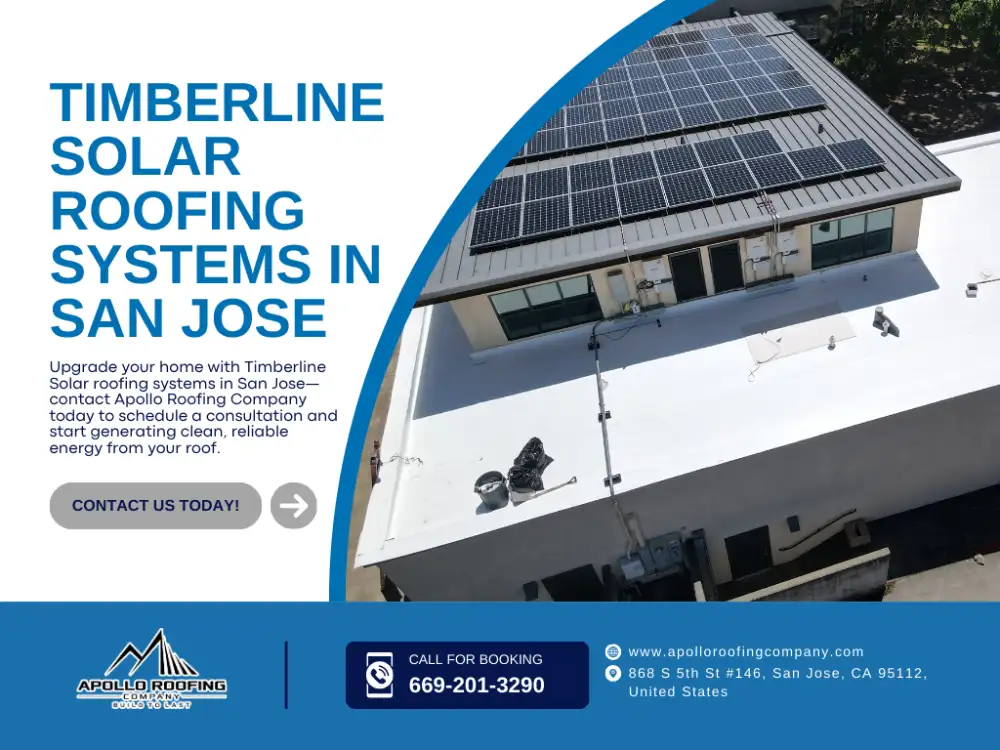 Timberline solar roofing system installed on a modern San Jose home