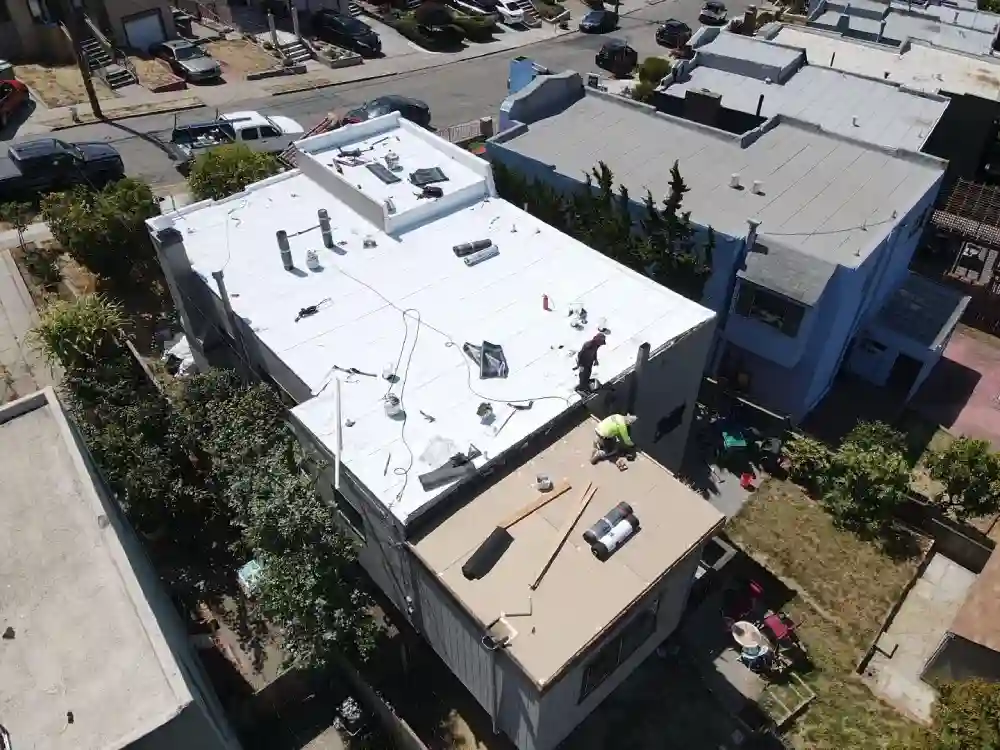 Commercial flat roofing system installed by Novato specialists