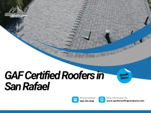 GAF certified roofers in San Rafael installing asphalt shingle roofing