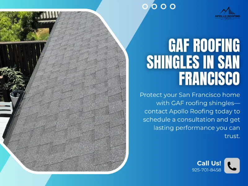 GAF roofing shingles installed on San Francisco coastal home