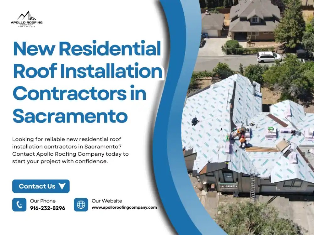 New residential roof installation in Sacramento by professional roofing contractors