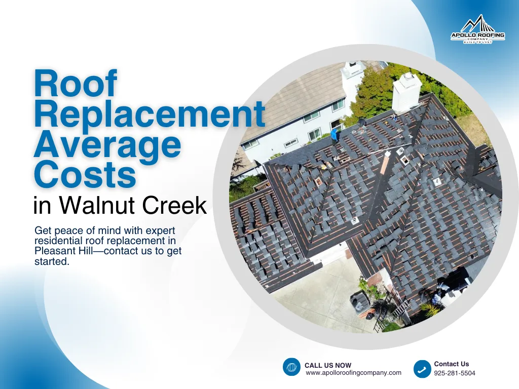 Roof replacement average costs graphic with aerial home image