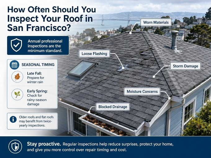 How often should you impact your roof in San Francisco