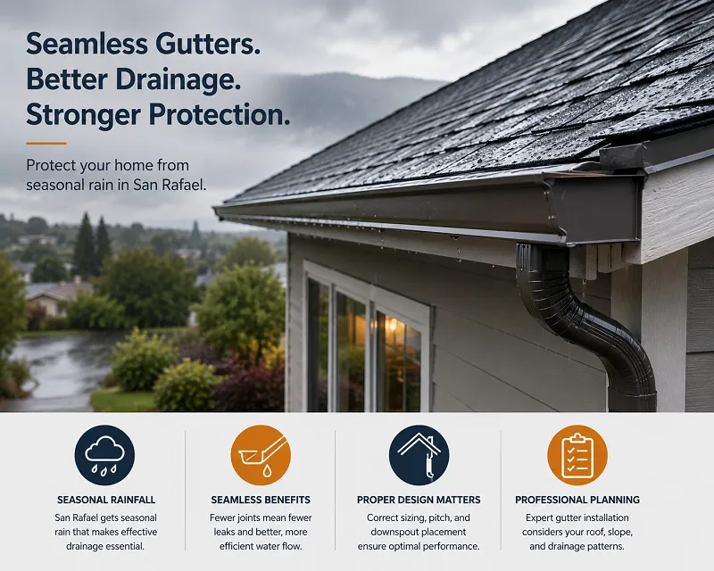 Why Seamless Gutters Are Ideal for San Rafael Homes