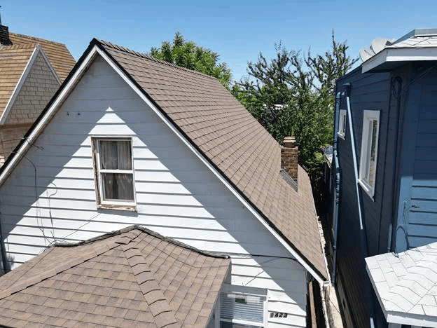 front house look roof close look