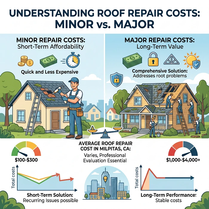 Understanding roof repair cost- minor vs major
