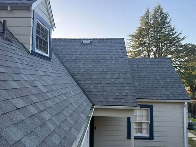 Gray brown house half