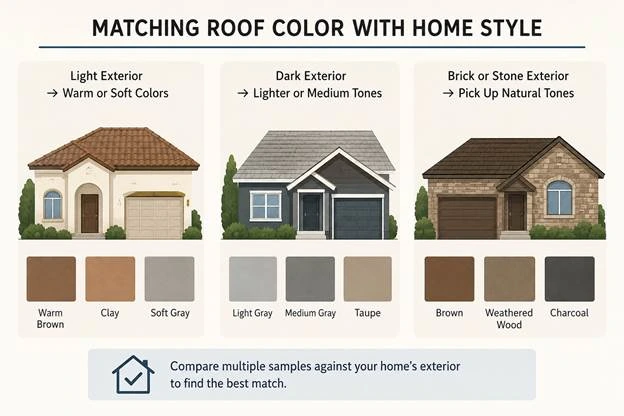 Matching Roof Color With Home Style