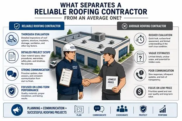 What Separates a Reliable Roofing Contractor From an Average One