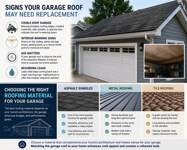 Choosing the Right Roofing Material for Your Garage