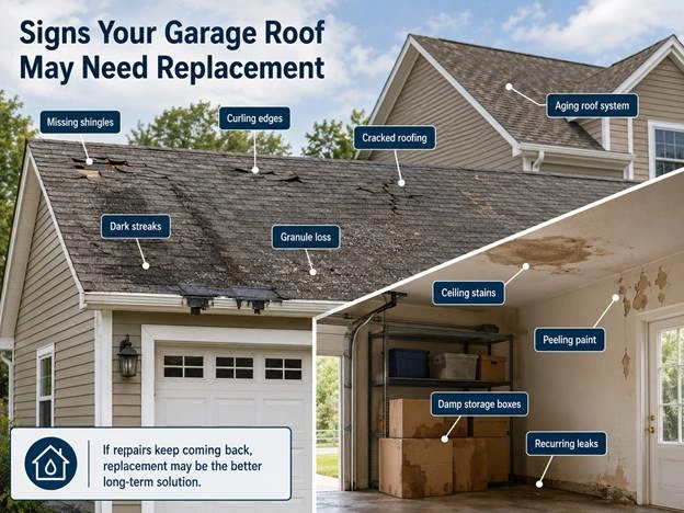 Signs Your Garage Roof May Need Replacement
