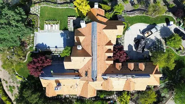 big orange roof house