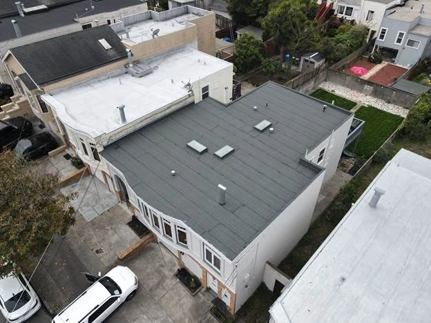 black flat roof white car