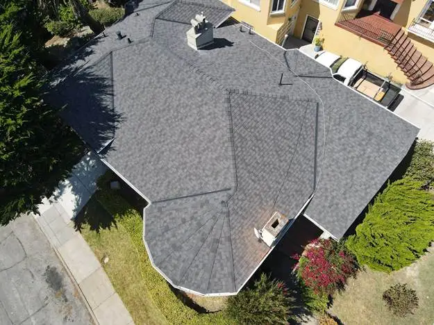 round black roof house
