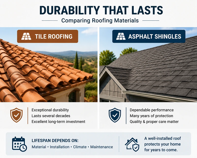 The Durability and Lifespan of Each Roofing Material