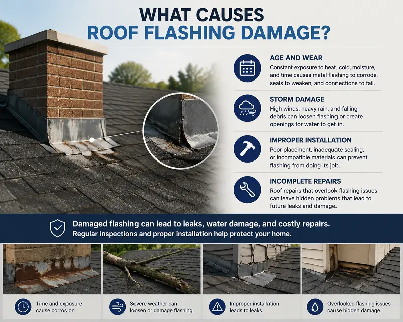What Causes Roof Flashing Damage