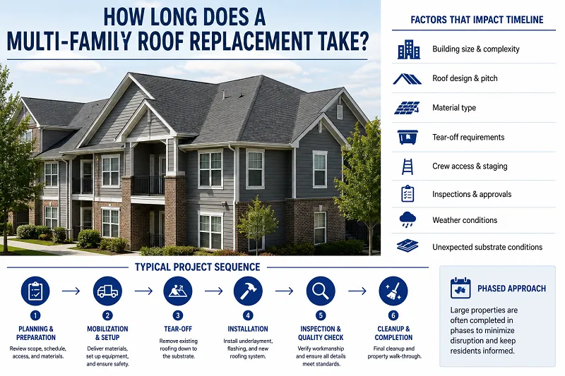 How Long Does a Multi-Family Roof Replacement Take