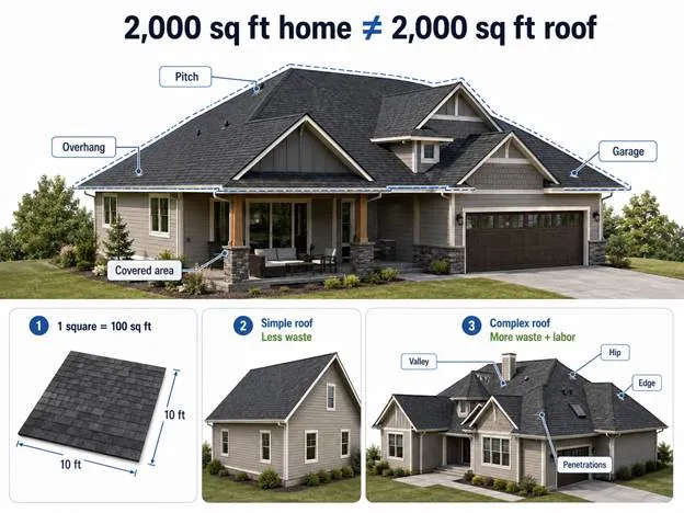 Roof Size Matters, but It Is Not the Same as Home Square Footage