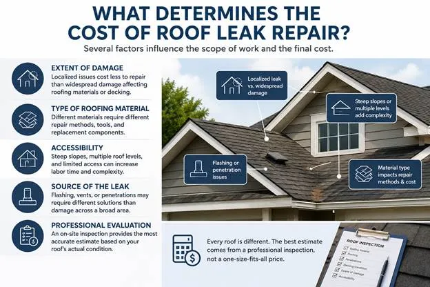 What Determines the Cost of Roof Leak Repair