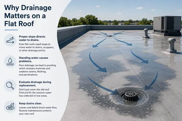Why Drainage Matters on a Flat Roof