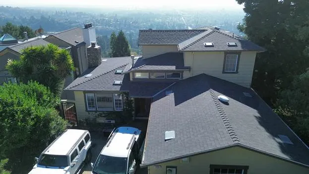 two white cars house
