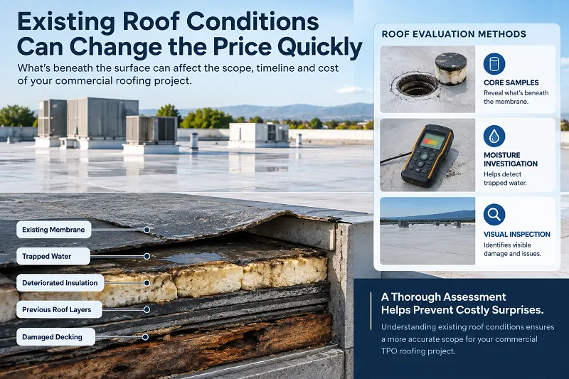 Existing Roof Conditions Can Change the Price Quickly