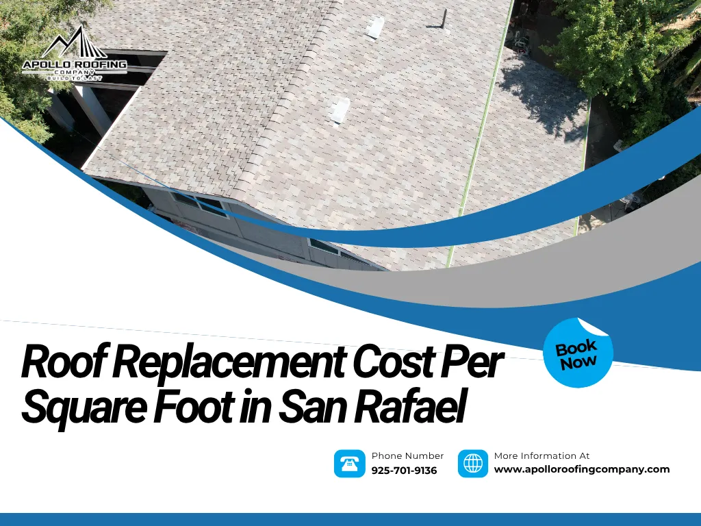 Roof Replacement Cost Per Square Foot in San Rafael